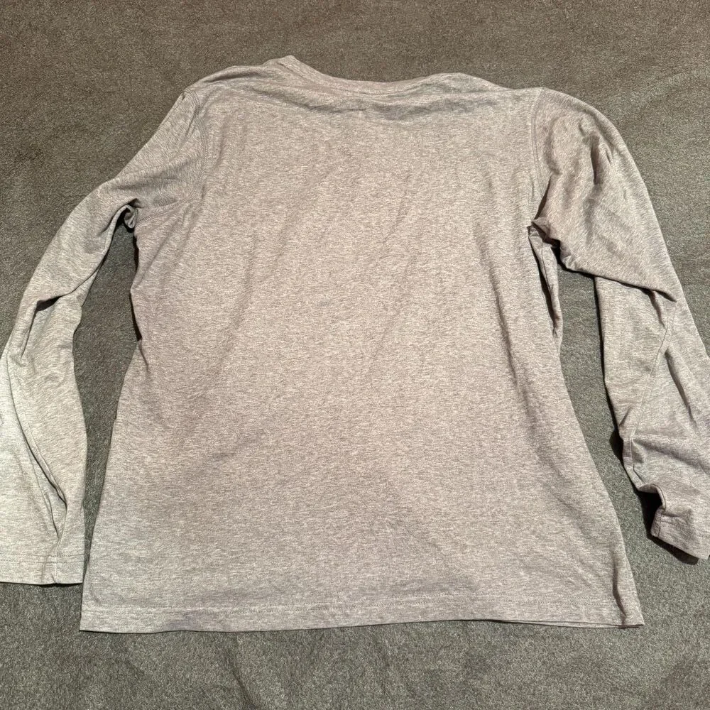 Columbia Shirt Mens M Medium Gray Long Sleeve Henley Omni-Wick Outdoor Hiking